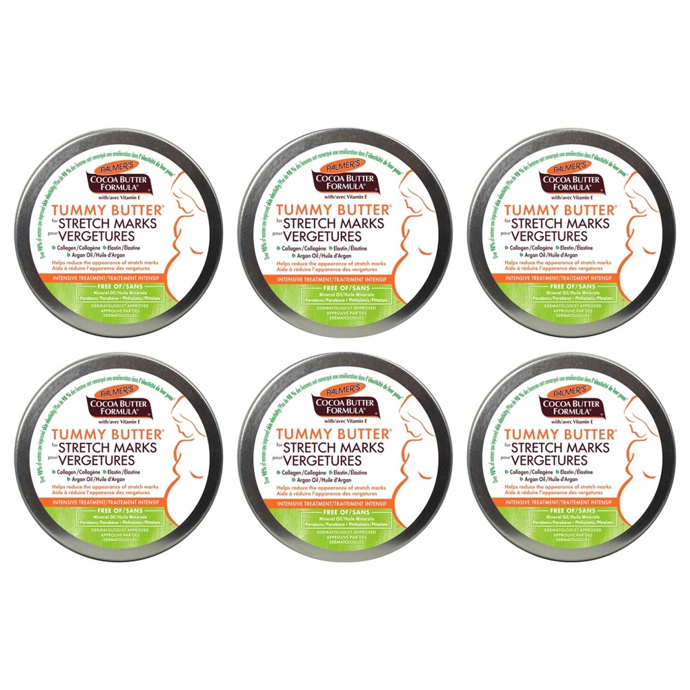 PALMER’S COCOA BUTTER FORMULA TUMMY BUTTER FOR STRETCH MARKS 125G X6 - BRAND NEW